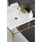 Fauceture KVPB25227W4BB 25-Inch Console Sink with Brass Legs (4-Inch, 3 Hole), White/Brushed Brass KVPB25227W4BB - alternate 3